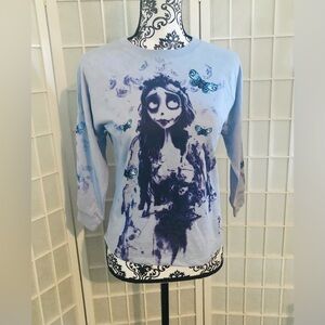 Corpse Bride Tee Medium 3/4 Sleeve Fitted Tim Burton NWTs